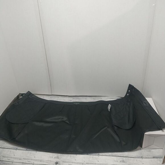 NWT Wild Fable Faux Leather Skirt Black Size 10Mini Short Silver Exposed Zipper. - Picture 5 of 9